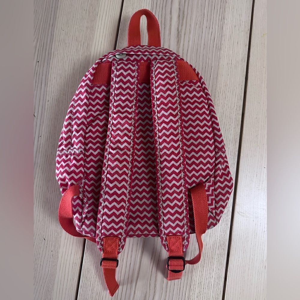 Kipling Seoul Small Backpack red and white zig zag pattern - OS - Picture 2 of 10